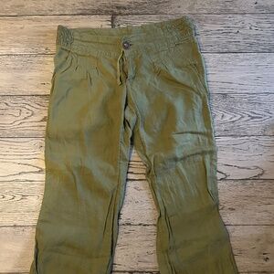 Athleta Linen Trousers 14 Wide Leg